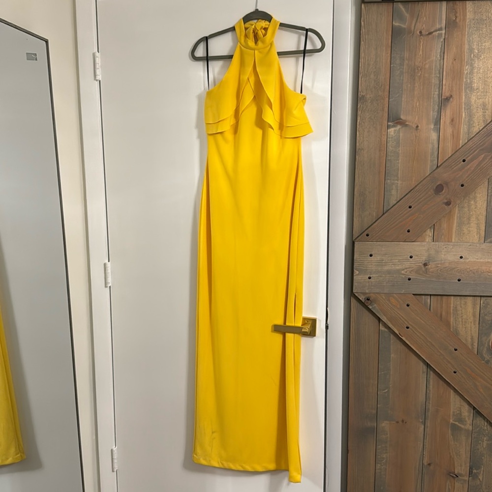 Bebe yellow long gown
